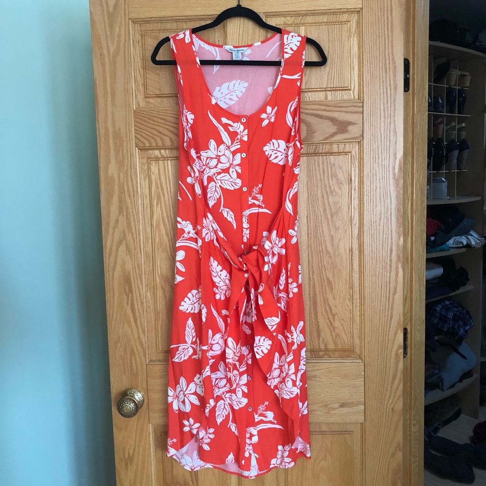 Tommy Bahama Coral Print Button-Up Dress